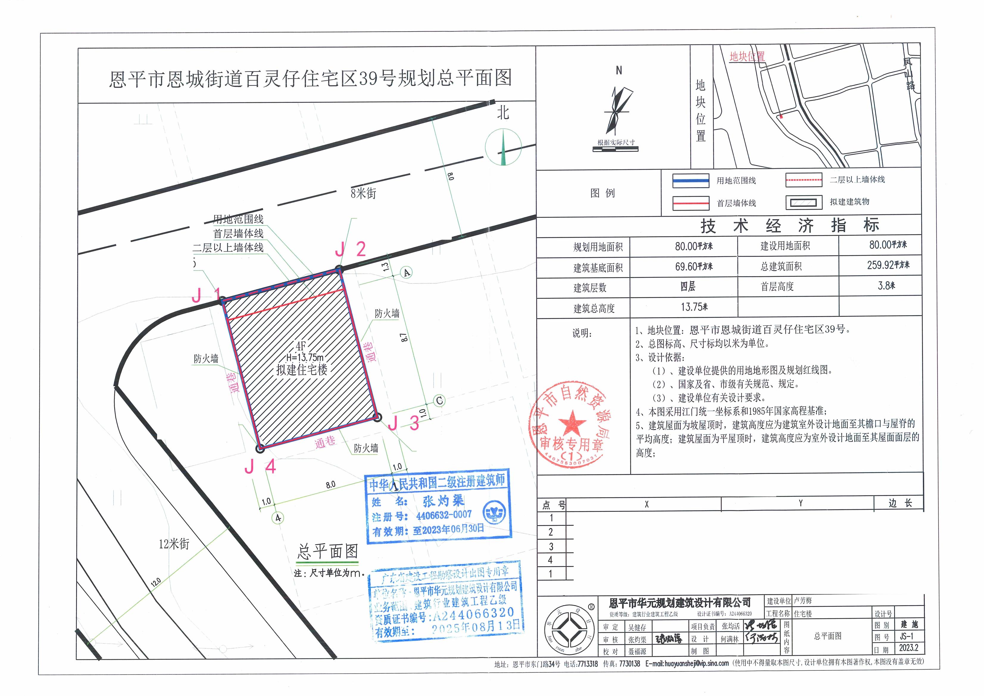 【批后公告】恩平市恩城街道江南百靈仔住宅區(qū)39號總平面圖_00.jpg