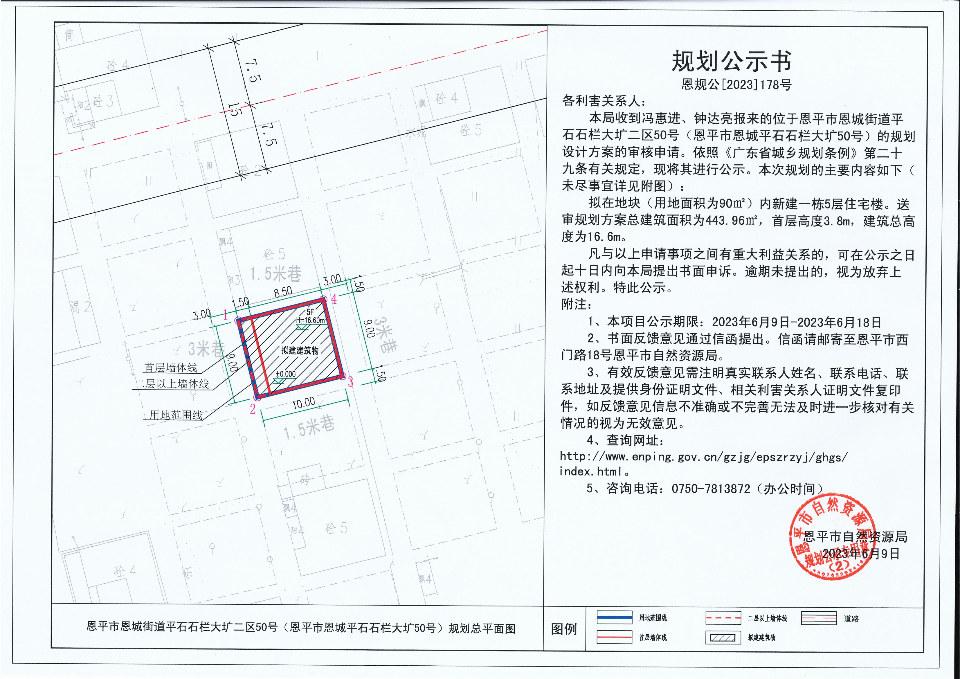 178.關于恩平市恩城街道平石石欄大壙二區(qū)50號（恩平市恩城平石石欄大壙50號）（馮惠進、鐘達亮）的規(guī)劃公示書_00.jpg