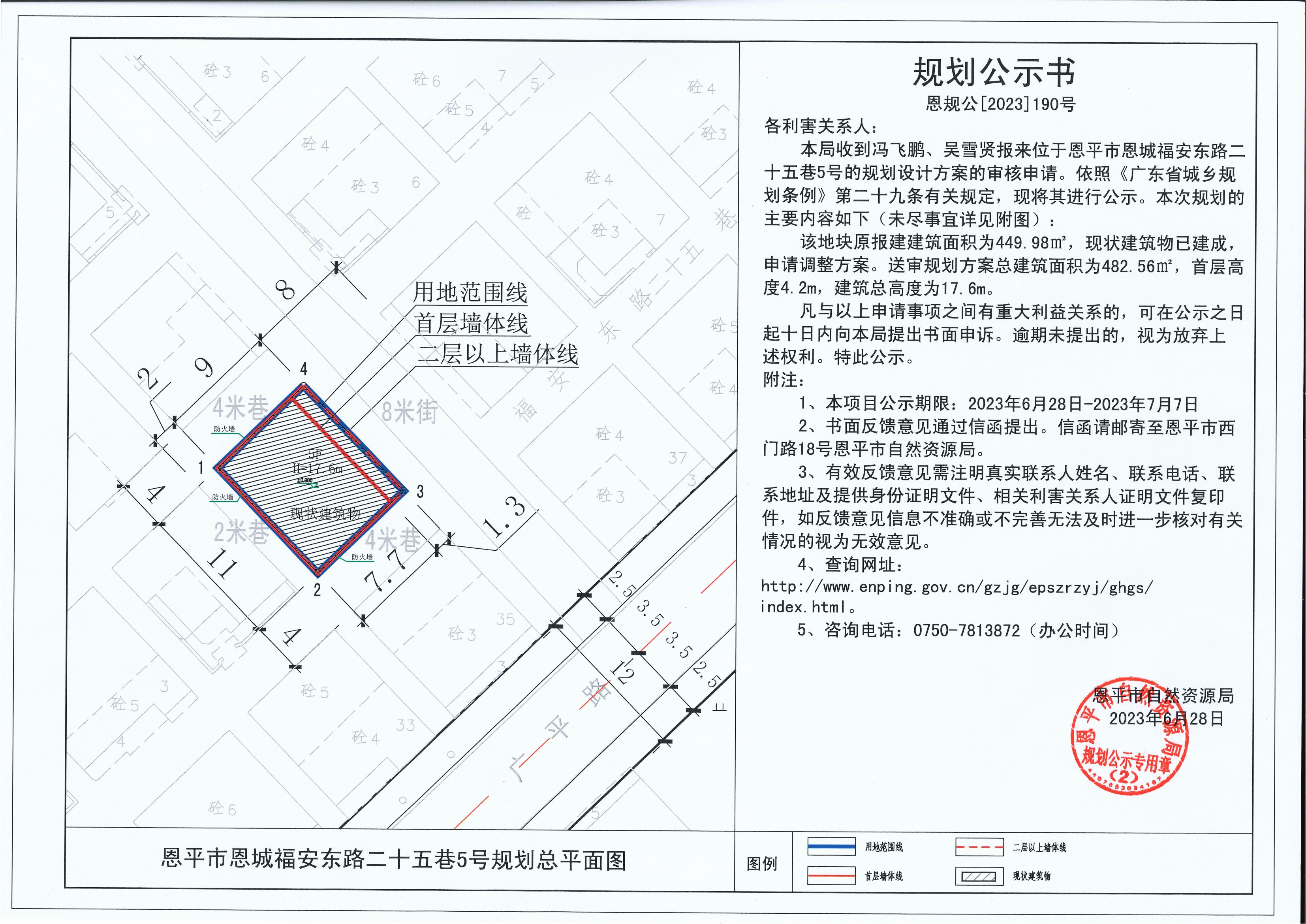 190.關(guān)于恩平市恩城福安東路二十五巷5號(hào)（馮飛鵬、吳雪賢）的規(guī)劃公示書(shū)_00.jpg