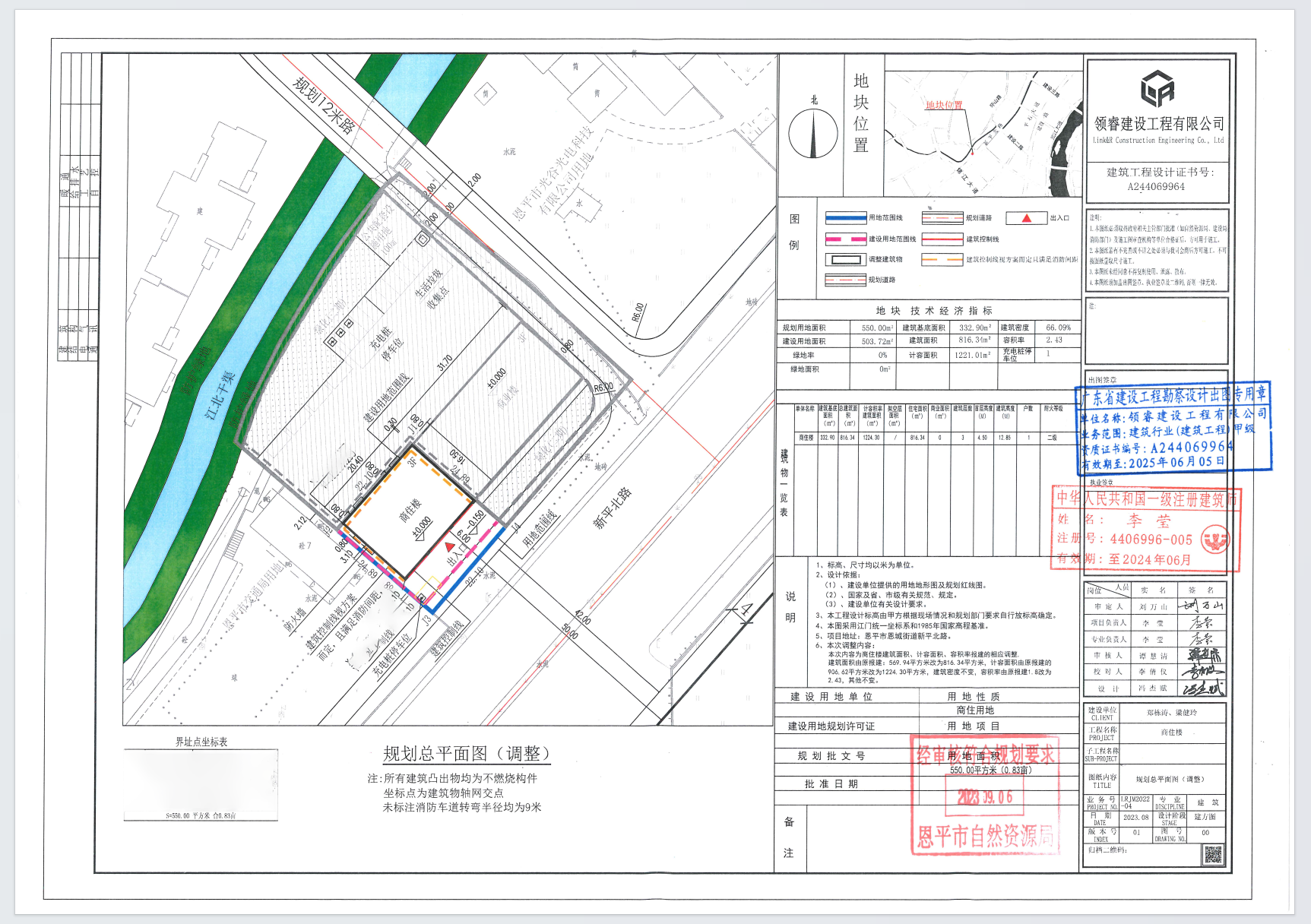 【批后公告】恩平市恩城街道新平北路（鄭棟濤、梁健玲）總平面圖2.png